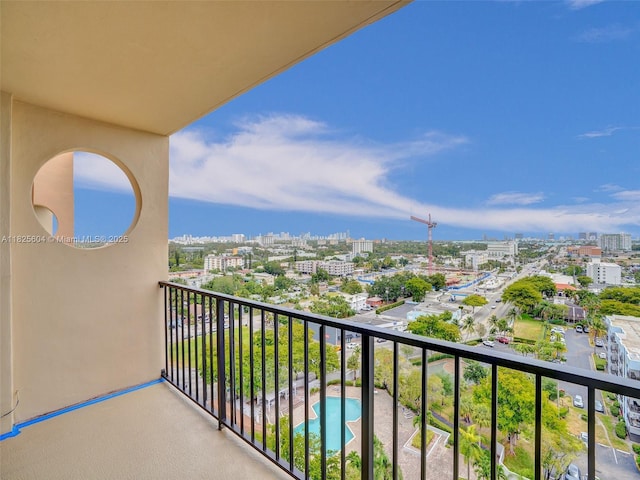 1470 NE 123rd St Unit Aph9, North Miami, FL 33161 - balcony featuring a view of city and view of pool area