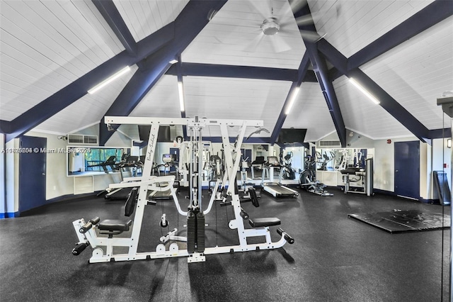 1470 NE 123rd St Unit Aph9, North Miami, FL 33161 - workout area featuring ceiling fan