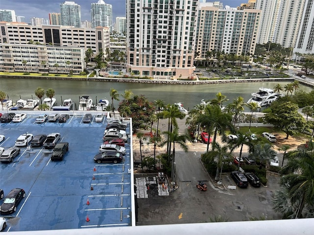 100 Bayview Dr Unit 1030, Sunny Isles Beach, FL 33160 - drone / aerial view of skyline and a nearby body of water