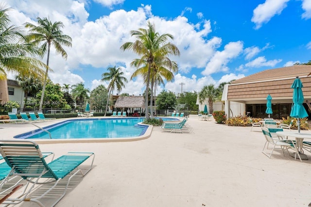 8261 SW 128th St Unit 215, Pinecrest, FL 33156 - community pool featuring a patio area