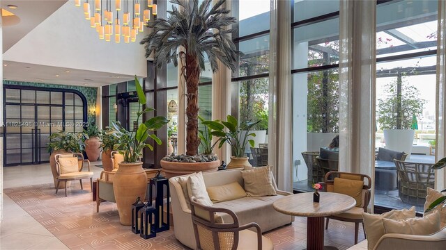 1100 W Ave Unit 506, Miami Beach, FL 33139 - common area with a towering ceiling