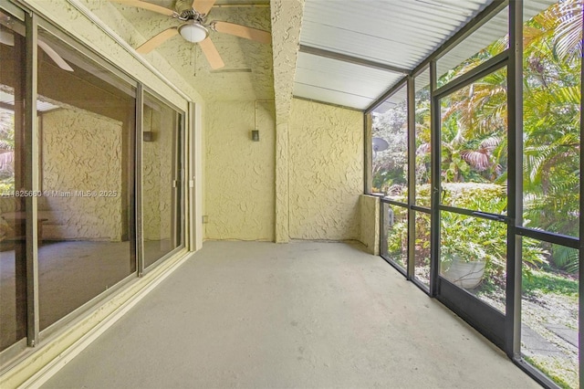 3538 Estepona Ave Unit D-2, Doral, FL 33178 - unfurnished sunroom featuring ceiling fan and healthy amount of natural light
