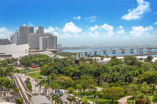 300 S Biscayne Blvd Unit L-1228, Miami, FL 33131 - water view featuring a notable bridge and nearby urban area
