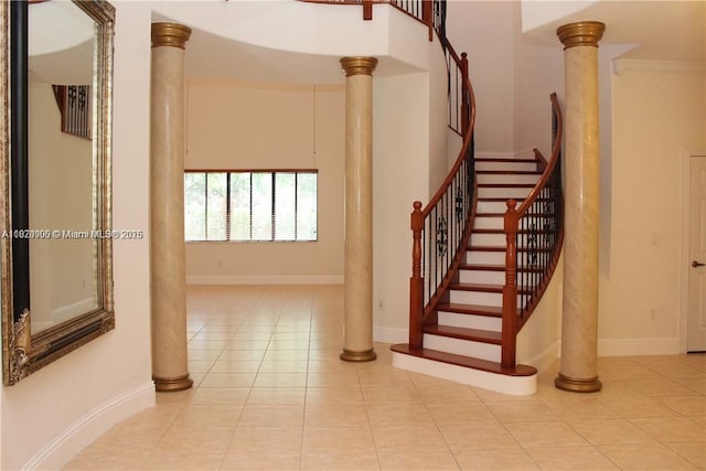 19383 SW 79th Ave, Cutler Bay, FL 33157 - stairway with tile patterned flooring and baseboards