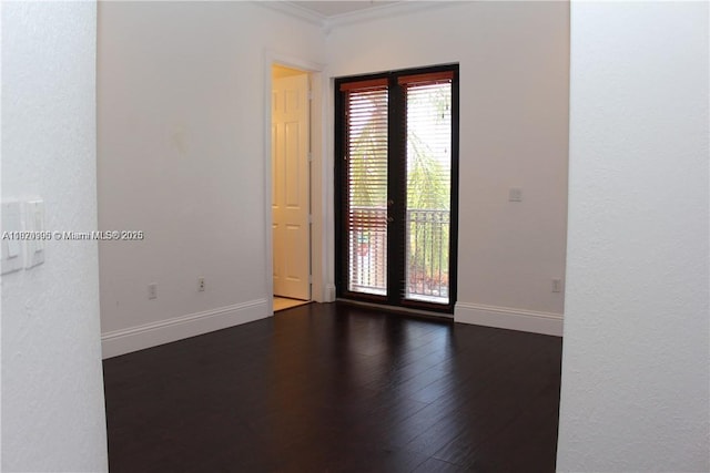19383 SW 79th Ave, Cutler Bay, FL 33157 - unfurnished room featuring ornamental molding and dark wood-style flooring