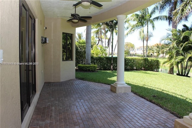 19383 SW 79th Ave, Cutler Bay, FL 33157 - view of patio / terrace with ceiling fan