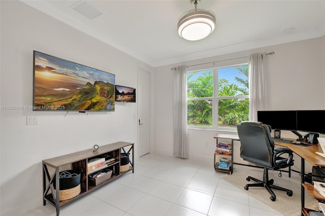 13307 SW Green Delta Rd, Port St Lucie, FL 34987 - home office with light tile patterned floors