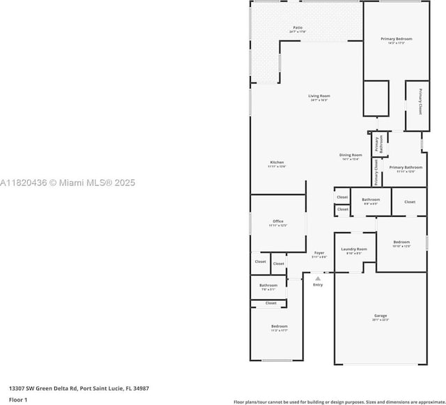 13307 SW Green Delta Rd, Port St Lucie, FL 34987 - view of floor plan / room layout