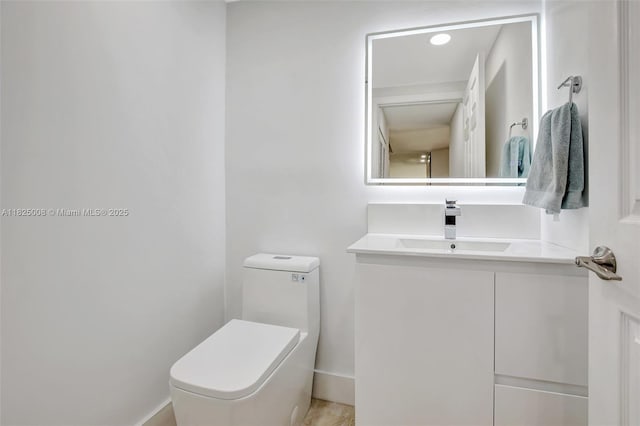 676 NW 133rd Dr, Plantation, FL 33325 - half bathroom featuring toilet and vanity