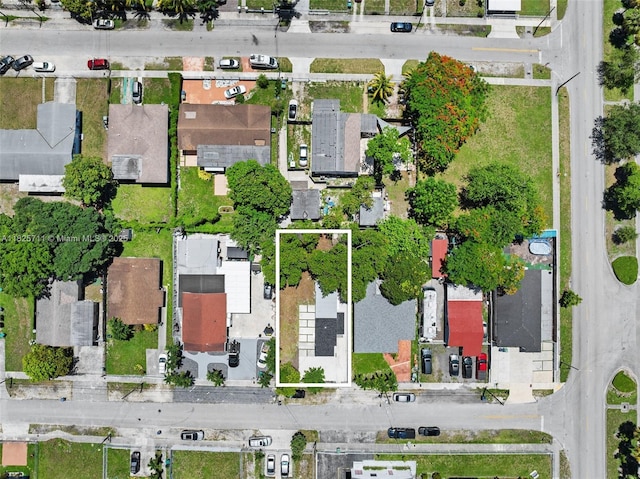 7525 NW 15th Ave, Miami, FL 33147 - aerial perspective of suburban area featuring property boundaries highlighted