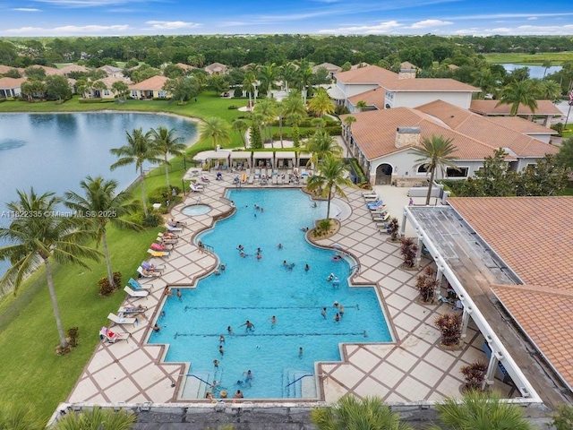 9125 SW Esule Way, Port St Lucie, FL 34987 - community pool featuring a water view