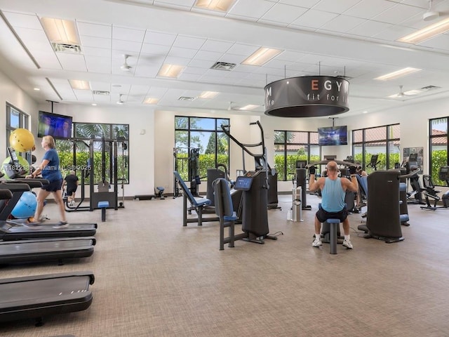 9125 SW Esule Way, Port St Lucie, FL 34987 - gym with carpet