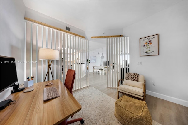 15051 Royal Oaks Ln Unit 1901, North Miami, FL 33181 - office area featuring wood finished floors