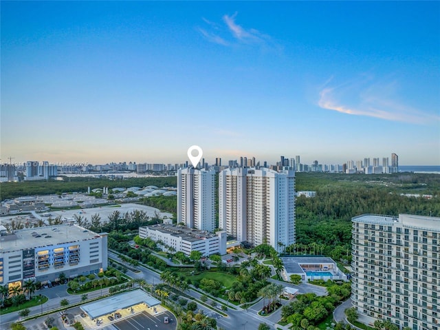15051 Royal Oaks Ln Unit 1901, North Miami, FL 33181 - drone / aerial view of city skyline