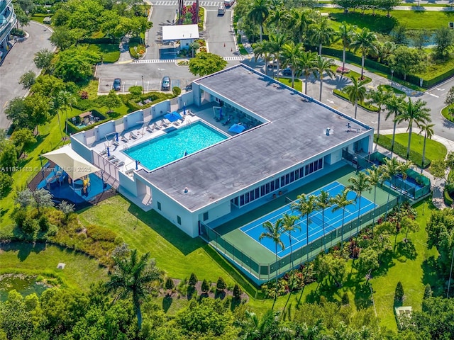 15051 Royal Oaks Ln Unit 1901, North Miami, FL 33181 - bird's eye view of a pool area
