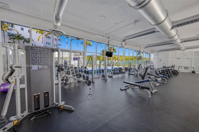 15051 Royal Oaks Ln Unit 1901, North Miami, FL 33181 - view of gym