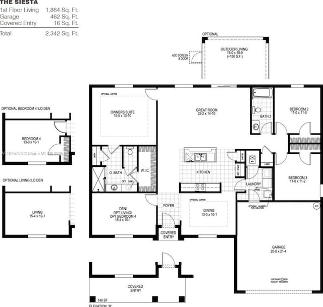 485 SW Molloy St, Port St Lucie, FL 34984 - view of floor plan / room layout