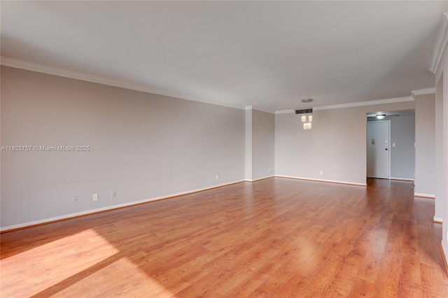 2500 Parkview Dr Unit 405, Hallandale Beach, FL 33009 - unfurnished room featuring ornamental molding and wood finished floors