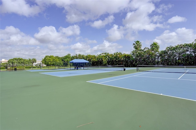 2500 Parkview Dr Unit 405, Hallandale Beach, FL 33009 - view of tennis court with community basketball court