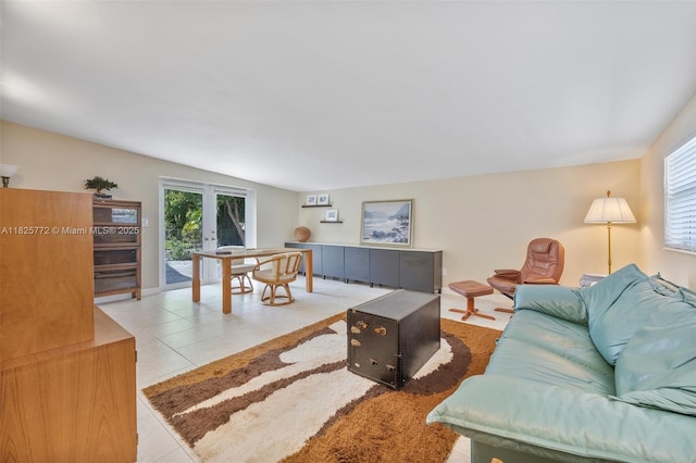 10220 SW 108th St, Miami, FL 33176 - tiled living area featuring lofted ceiling and plenty of natural light