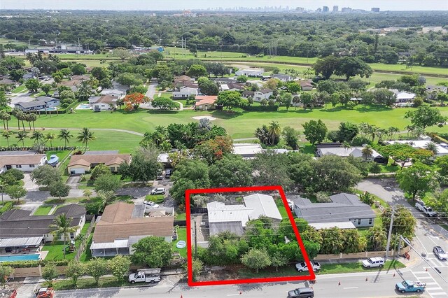 10220 SW 108th St, Miami, FL 33176 - aerial view of residential area with property parcel outlined