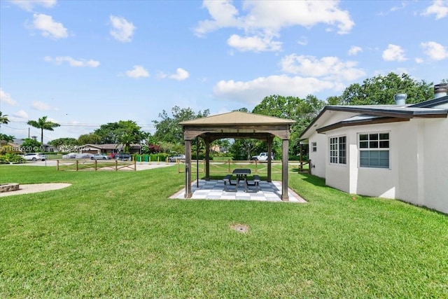 1550 NW 114th Ave, Plantation, FL 33323 - view of grassy yard featuring a gazebo and a patio area