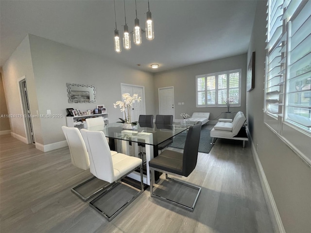 1087 Chenille Cir, Weston, FL 33327 - dining room with baseboards and wood finished floors