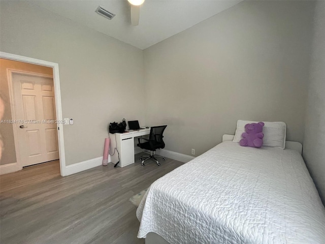 1087 Chenille Cir, Weston, FL 33327 - bedroom with wood finished floors and ceiling fan