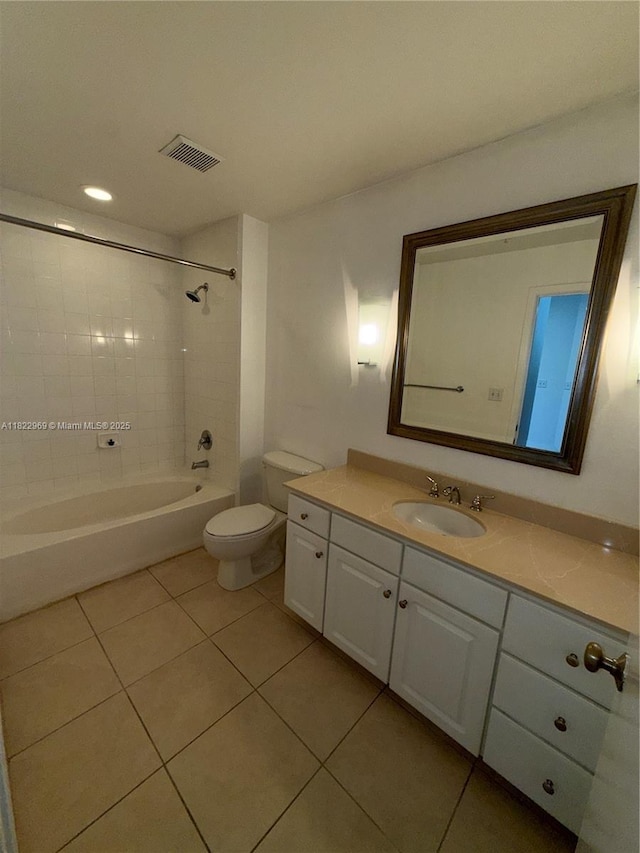 2001 Biscayne Blvd Unit 2402, Miami, FL 33137 - full bath featuring tile patterned floors, vanity, tub / shower combination, and recessed lighting