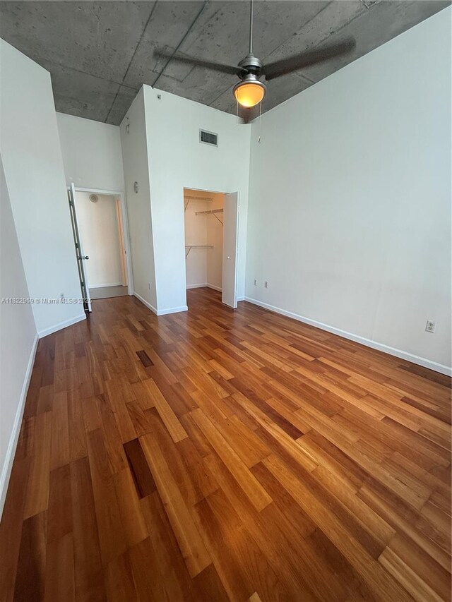 2001 Biscayne Blvd Unit 2402, Miami, FL 33137 - unfurnished room with wood finished floors and a ceiling fan