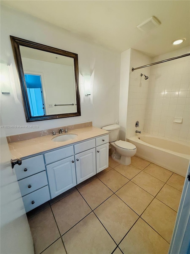 2001 Biscayne Blvd Unit 2402, Miami, FL 33137 - bathroom with vanity, tile patterned flooring, and shower / bath combination