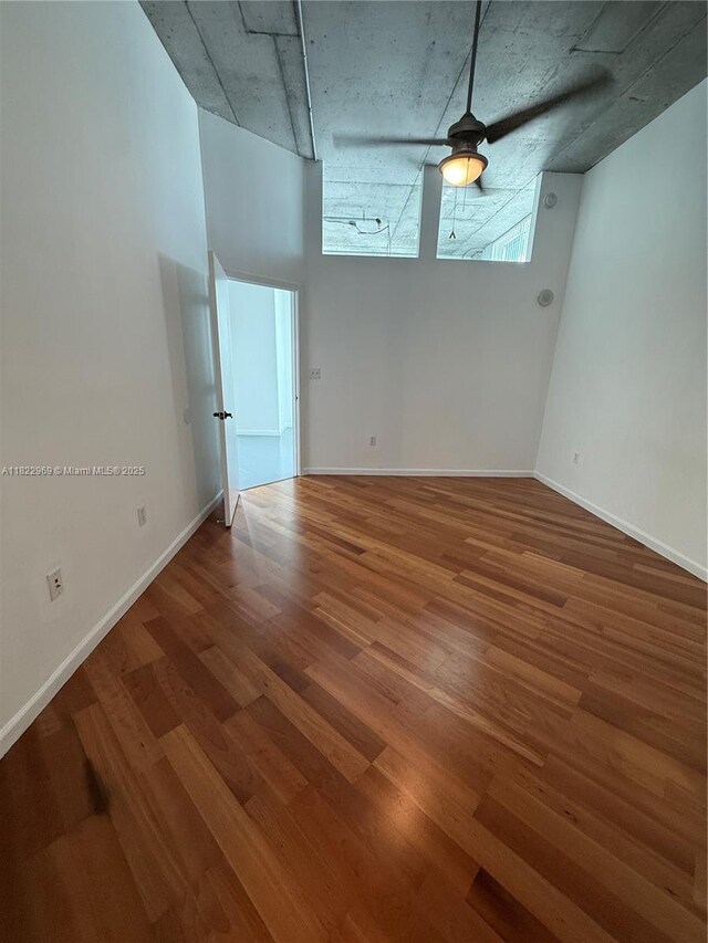 2001 Biscayne Blvd Unit 2402, Miami, FL 33137 - unfurnished room featuring wood finished floors and a high ceiling