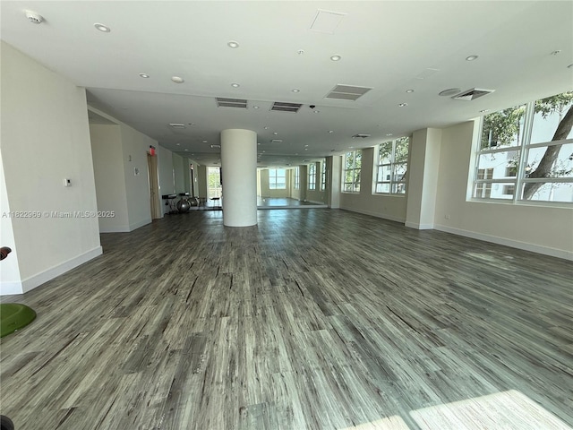 2001 Biscayne Blvd Unit 2402, Miami, FL 33137 - unfurnished living room with baseboards and wood finished floors