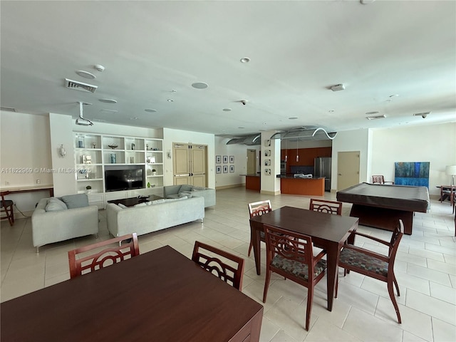2001 Biscayne Blvd Unit 2402, Miami, FL 33137 - dining space featuring light tile patterned floors and built in features
