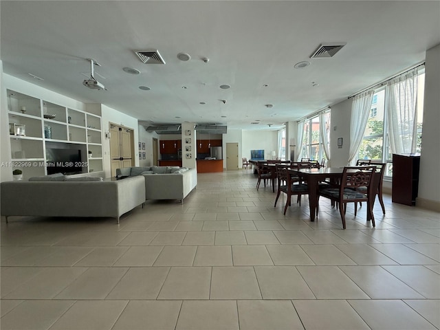 2001 Biscayne Blvd Unit 2402, Miami, FL 33137 - dining space featuring light tile patterned flooring