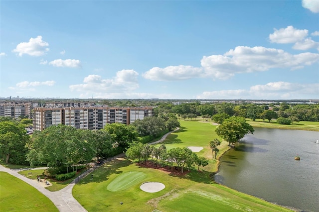 900 Saint Charles Pl Unit 420, Pembroke Pines, FL 33026 - drone / aerial view of a local golf course and a large body of water