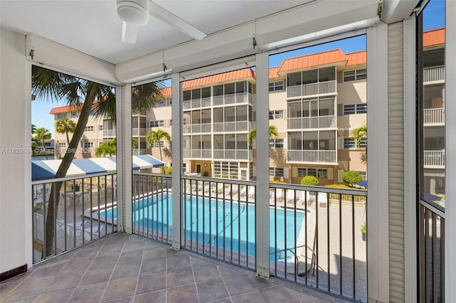 2097 S Ocean Unit 207, Hallandale Beach, FL 33009 - community pool with ceiling fan