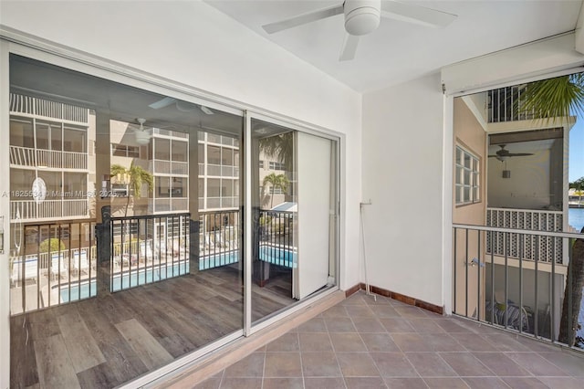 2097 S Ocean Unit 207, Hallandale Beach, FL 33009 - balcony featuring ceiling fan