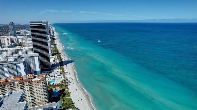2097 S Ocean Unit 207, Hallandale Beach, FL 33009 - drone / aerial view of waterfront with a beach
