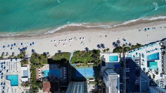 2097 S Ocean Unit 207, Hallandale Beach, FL 33009 - aerial overview of property's location featuring extended coastline and a pool
