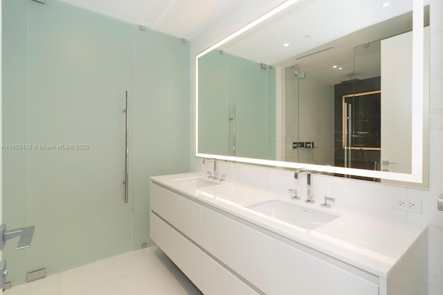 300 Biscayne Blvd Way Unit 3902, Miami, FL 33131 - full bathroom featuring double vanity and a shower stall