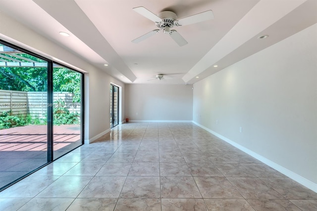 524 5th Ter, Palm Beach Gardens, FL 33418 - unfurnished room featuring ceiling fan and recessed lighting