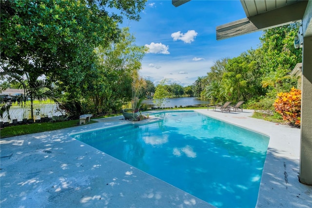 2691 SW 110th Way, Davie, FL 33328 - view of swimming pool featuring a patio area and a water view