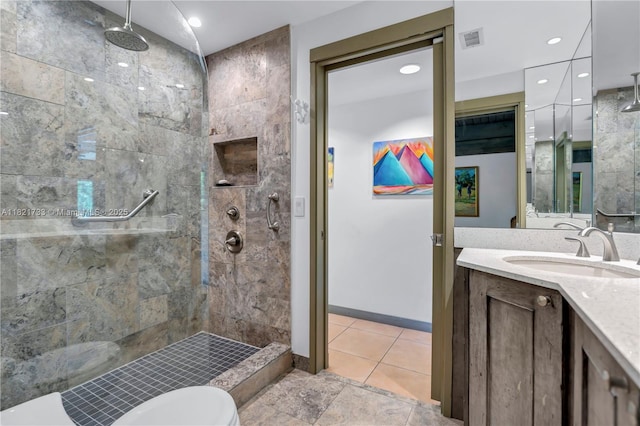 2691 SW 110th Way, Davie, FL 33328 - full bath with vanity, tiled shower, and recessed lighting