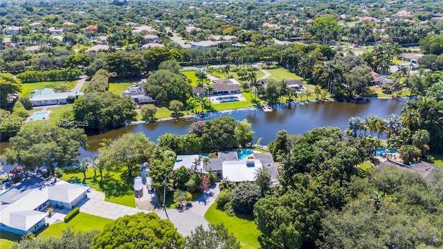 2691 SW 110th Way, Davie, FL 33328 - aerial perspective of suburban area featuring a large body of water and a tree filled landscape