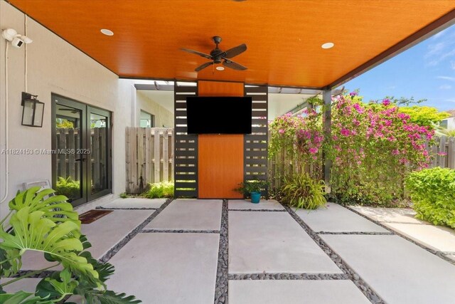 25041 SW 108th Ave, Homestead, FL 33032 - view of patio / terrace featuring ceiling fan