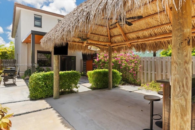 25041 SW 108th Ave, Homestead, FL 33032 - view of patio / terrace with a gazebo