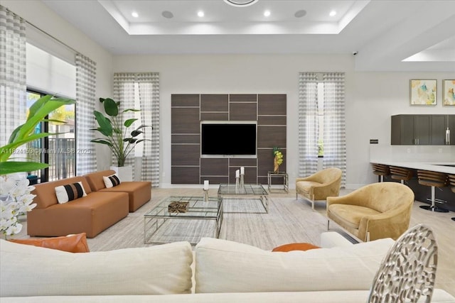 25041 SW 108th Ave, Homestead, FL 33032 - living area with a raised ceiling, plenty of natural light, and recessed lighting