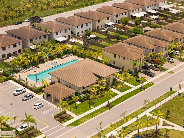25041 SW 108th Ave, Homestead, FL 33032 - aerial view of residential area with a pool area