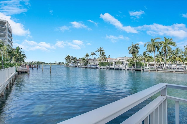 9500 W Bay Harbor Dr Unit 7H, Bay Harbor Islands, FL 33154 - water view with a dock